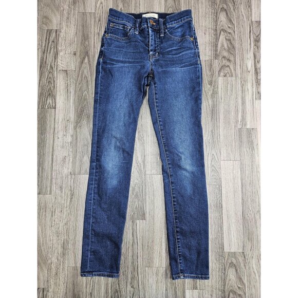 Madewell Jeans Womens 24 Blue Roadtripper Skinny Stretch Denim Medium Wash Soft - Picture 1 of 13